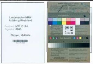 Entnazifizierung Mathilde Von Den Steinen , geb. 05.02.1901 (Postassistentin)