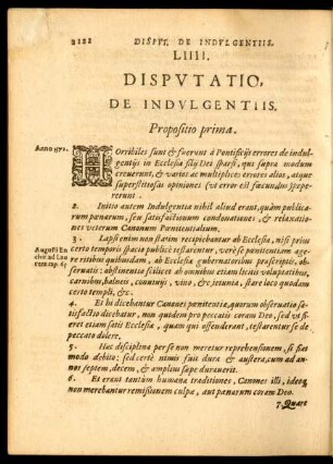 LIIII. Disputatio, De Indulgentiis.