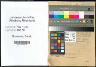 Entnazifizierung Ewald Gruemer , geb. 25.11.1894 (Betriebsleiter)