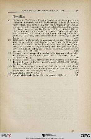 Textilien (Nr. 165-168c)