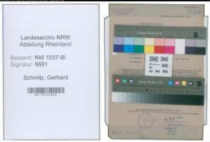 Entnazifizierung Gerhard Schmitz , geb. 20.08.1903 (Verw.Angestellter)