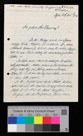 Brief an Vissering von Johs. Müller