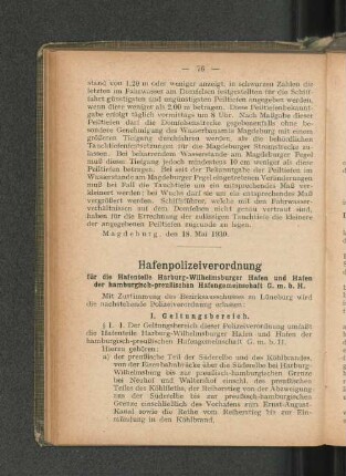 I. Geltungsbereich.