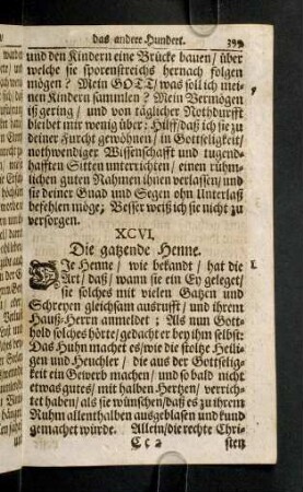 399-408, XCVI. Die gaßende Henne - C. Das süsse Wein