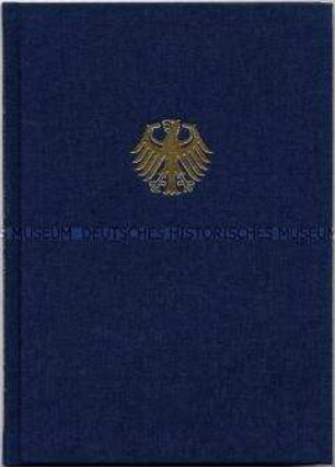 Repräsentatives Sammelalbum mit allen in der Bundesrepublik Deutschland herausgegebenen Postwertzeichen und Ersttagsstempeln des Jahres 2008 (in Schuber)