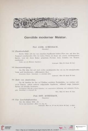 Gemälde moderner Meister (Nr. 142 - 209)