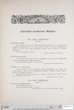 Gemälde moderner Meister (Nr. 142 - 209)