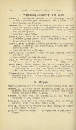 2. Anschauungs-Unterricht und Lesen