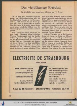 Das vierblätterige Kleeblatt: die Geschichte einer sonderbaren Rettung.