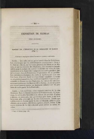 Exposition de Madras.