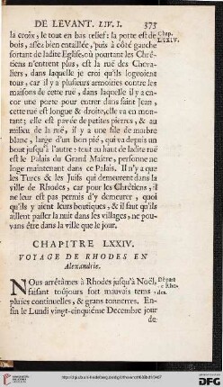 Chapitre LXXIV: Voyage de Rhodes en Alexandrie