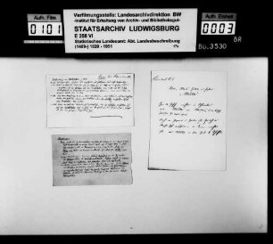 Korrekturen und Verbesserungen des Manuskripts zur OAB [durch den Topographen Karl Eduard Paulus]