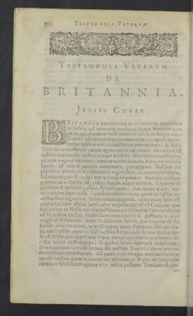 Testimonia Veterum de Britannia.
