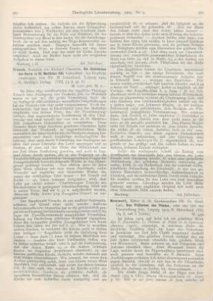 261-262 [Rezension] Trench, Richard Ch., Die Gleichnisse des Herrn in St. Matthäus XIII