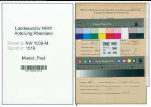 Entnazifizierung Paul Musiol , geb. 28.07.1887 ()