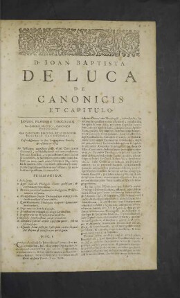 De Canonicis et Capitulo.