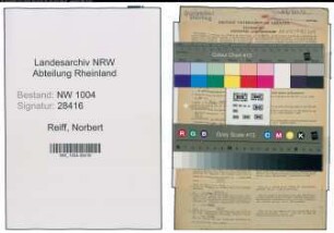 Entnazifizierung Norbert Reiff , geb. 24.08.1912 (Postschaffner)