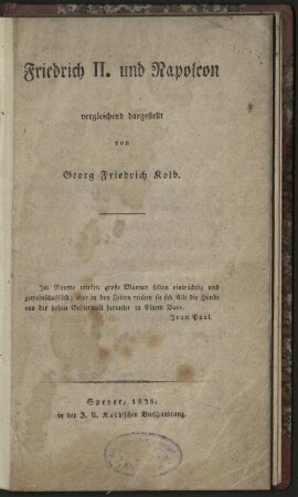 Friedrich II. und Napoleon