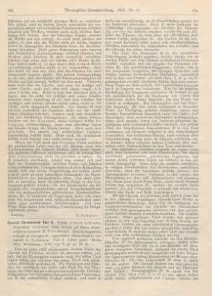 583-587 [Rezension] Eusebi Chronicorum libri II. Edidit Alfred Schoene