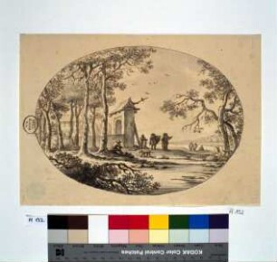 Flußlandschaft mit Parktor