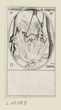 Dezember - Heiliger Eustratius und Heiliger Orest, Blatt 113 der Folge "Les images de tous les saincts et saintes de l'année"