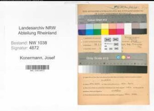 Entnazifizierung Josef Konermann , geb. 25.03.1914 (Arzt)