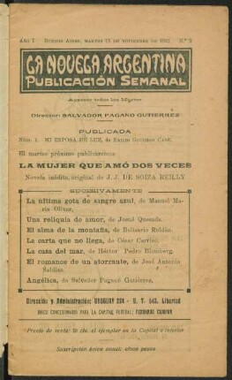 Nunca más ... : novela inédita