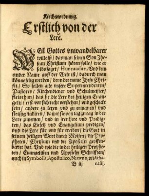 Erstlich von der Lere.