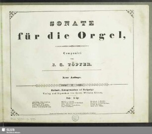 Sonate für die Orgel