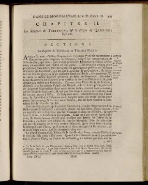 Chapitre II. La Régence de Tolyekona & le Regne de Quey-Yeu Khan.