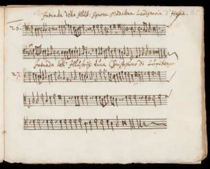 Intrada dell' Illustrissimo Duca Christophoro di Luneburgo