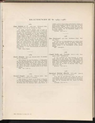 Erläuterungen zu Nr. 1483 - 1488: