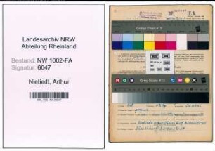 Entnazifizierung Arthur Nietiedt, geb. 14.12.1902 (Beifahrer)