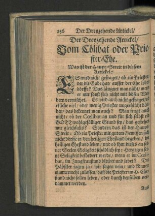 Der Dreyzehende Artickel/