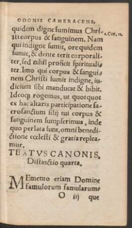 Textus Canonis. Distinctio quarta.