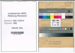 Entnazifizierung Otto Althoff , geb. 01.06.1900 (Baugeschaeftsfuehrer)