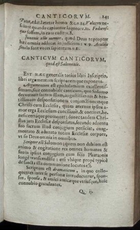 Canticum Canticorum.