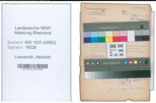 Entnazifizierung Heinrich Loevenich , geb. 20.02.1896 (Landrat)