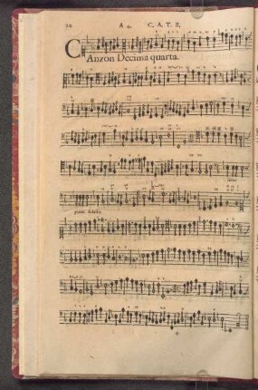Canzon Decima quarta. à quattro Viol. C. A. T. B,