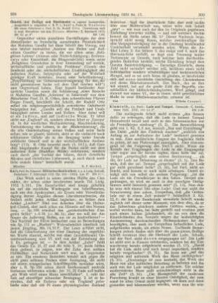 300-302 [Rezension] Klamroth, Erich, Lade und Tempel
