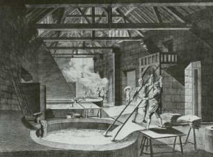 Färben v. Geweben, Manufaktur, Frankreich, Stich 1772
