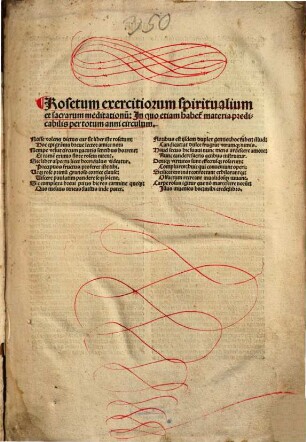 Rosetum exercitiorum spiritualium et sacrarum meditationu[m] : In quo etiam habe[n]t materia predicabilis per totum anni circulum