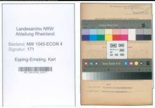 Entnazifizierung Karl Epping-Ernsting , geb. 04.04.1905 (Landwirt)