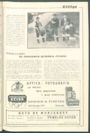 Noticiario : El concierto Quiroga - Fabini