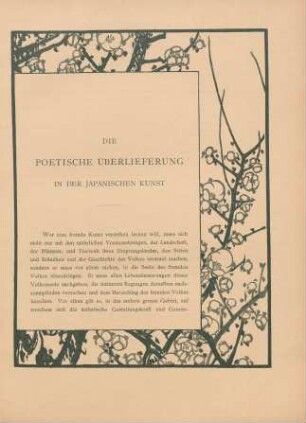 Die poetische Überlieferung in der japanischen Kunst