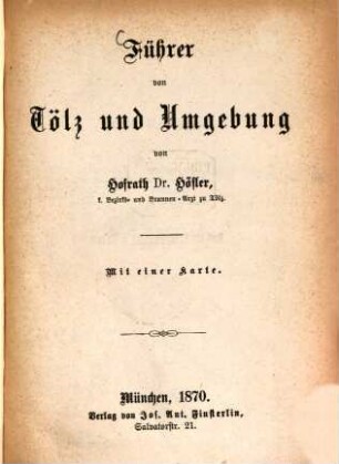 Führer von Tölz und Umgebung