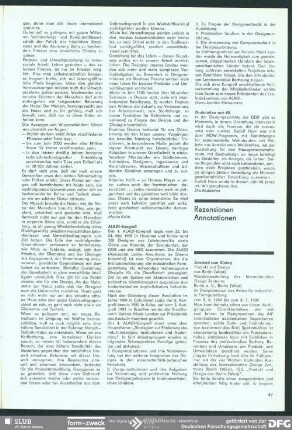 Einstand zum Dialog: Ausstellung „Produkt und Design aus Berlin (West) : Rezensionen Annotationen