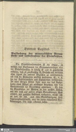 Drittes Capitel. Aufsuchung der mineralischen Brennstoffe und insbesondere der Steinkohlen