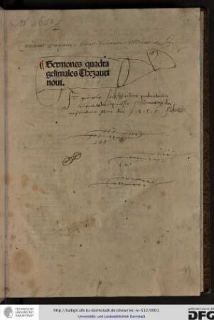 Sermones quadragesimales Thesauri novi