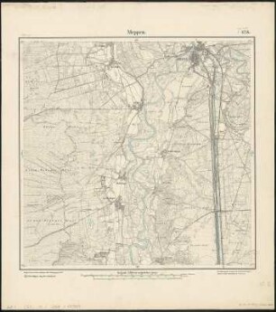 Meßtischblatt 1728 : Meppen, 1897 : Meppen. - Aufn. 1896, hrsg. 1897. - 1:25000. - [Berlin]: Reichsamt für Landesaufnahme, 1897. - 1 Kt.